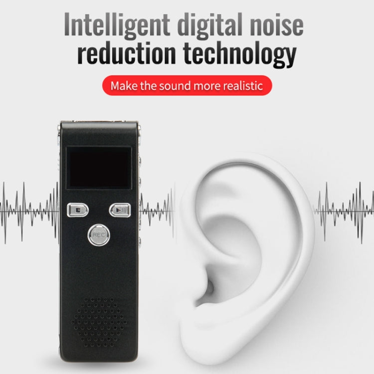 JNN X18 Mini Smart HD Noise Cancelling Voice Recorder, Memory:4GB - Black