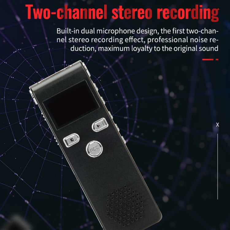 JNN X18 Mini Smart HD Noise Cancelling Voice Recorder, Memory:4GB - Black