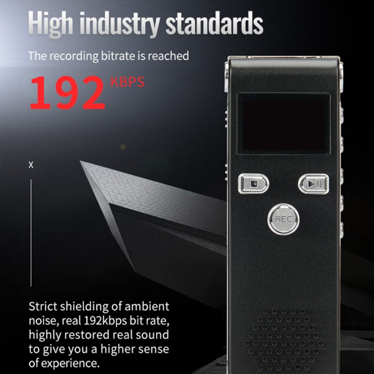 JNN X18 Mini Smart HD Noise Cancelling Voice Recorder, Memory:16GB - Black