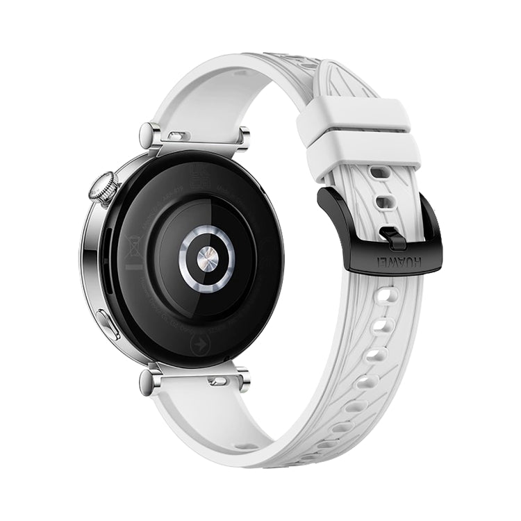 For Huawei Watch GT 4 18mm Texture Black Buckle Silicone Watch Band