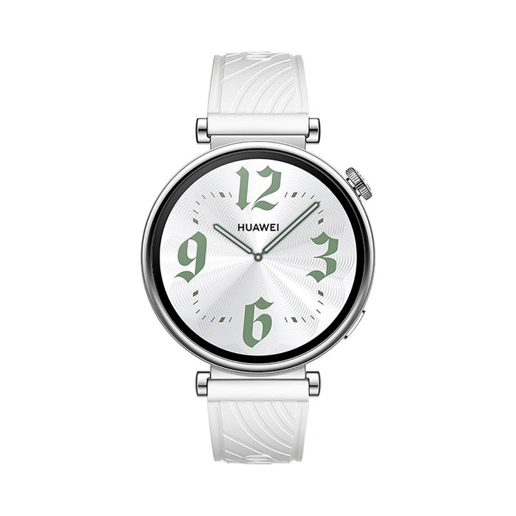 For Huawei Watch GT 4 18mm Texture Silver Buckle Silicone Watch Band