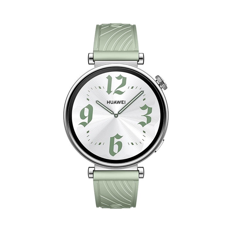 For Huawei Watch GT 4 18mm Texture Silver Buckle Silicone Watch Band
