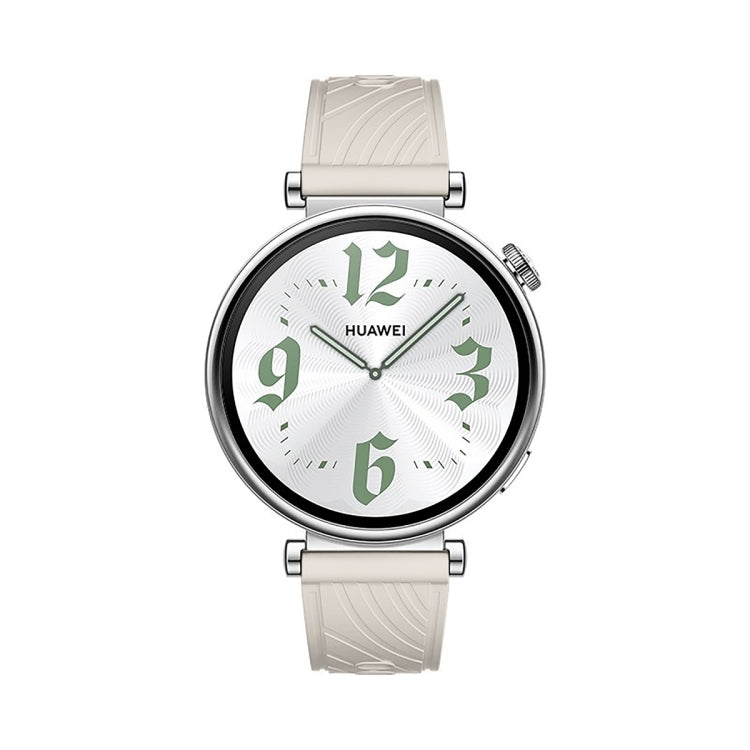 For Huawei Watch GT 4 18mm Texture Silver Buckle Silicone Watch Band