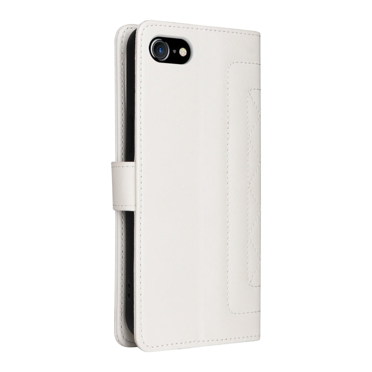 For iPhone SE 2022 / SE 2020 Diamond Lattice Leather Flip Phone Case