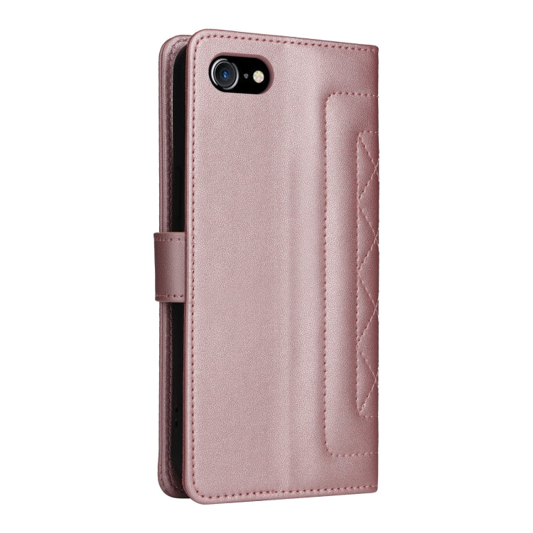 For iPhone SE 2022 / SE 2020 Diamond Lattice Leather Flip Phone Case