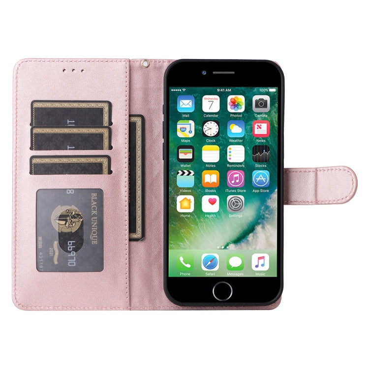 For iPhone SE 2022 / SE 2020 Diamond Lattice Leather Flip Phone Case