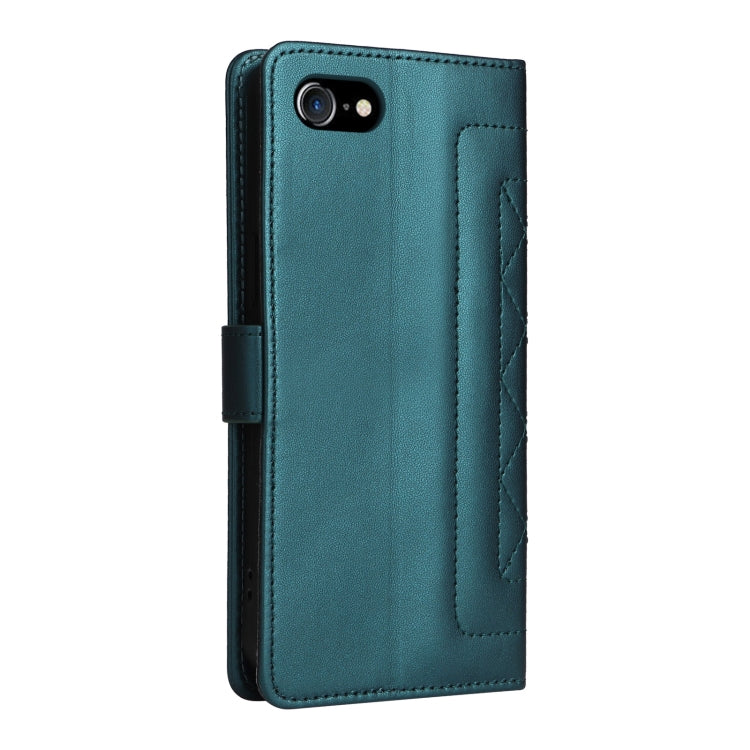 For iPhone SE 2022 / SE 2020 Diamond Lattice Leather Flip Phone Case