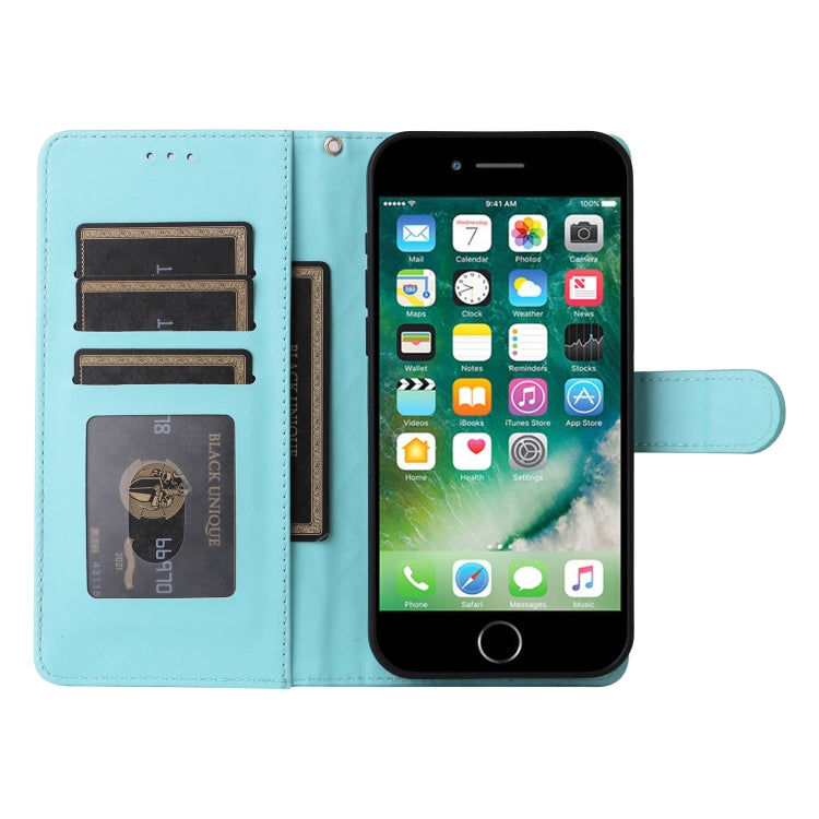 For iPhone 8 Plus / 7 Plus Diamond Lattice Leather Flip Phone Case