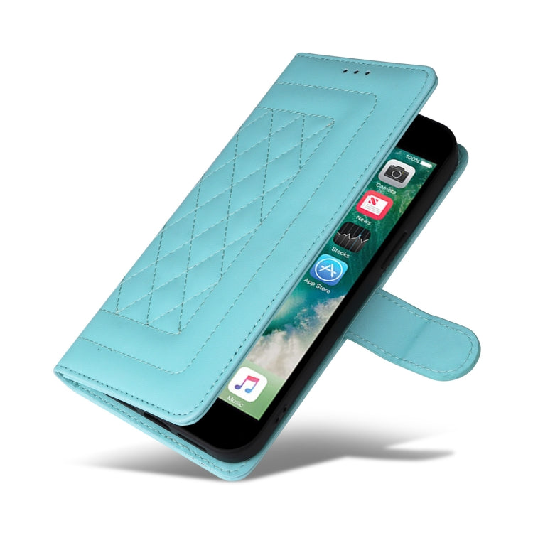 For iPhone 8 Plus / 7 Plus Diamond Lattice Leather Flip Phone Case