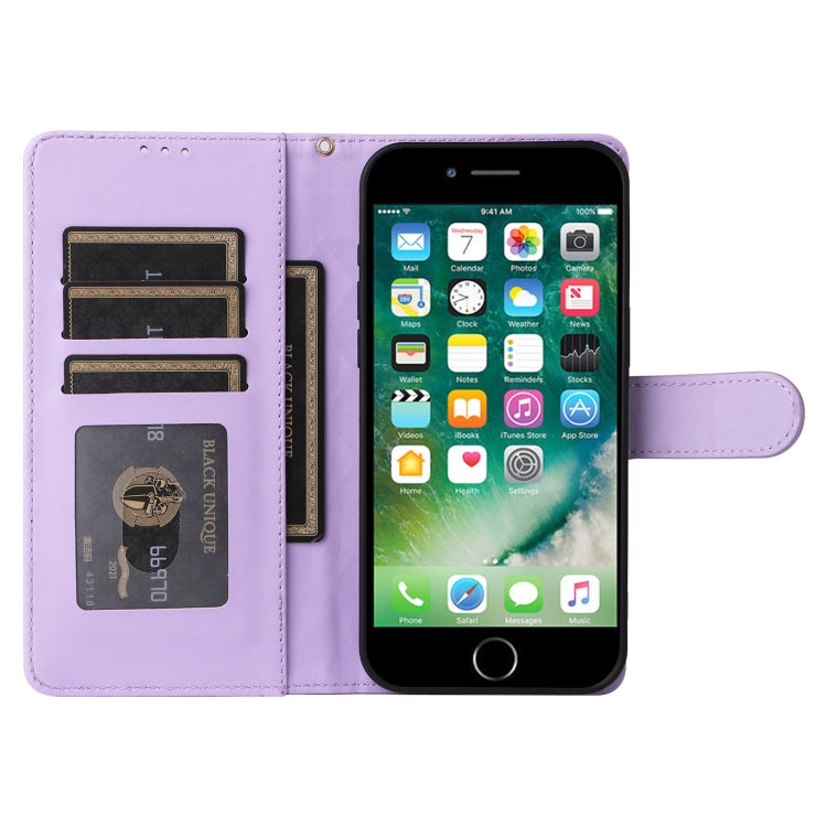 For iPhone 8 Plus / 7 Plus Diamond Lattice Leather Flip Phone Case