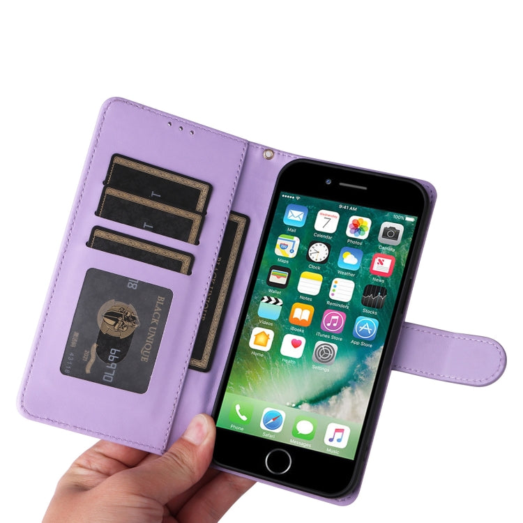 For iPhone 8 Plus / 7 Plus Diamond Lattice Leather Flip Phone Case
