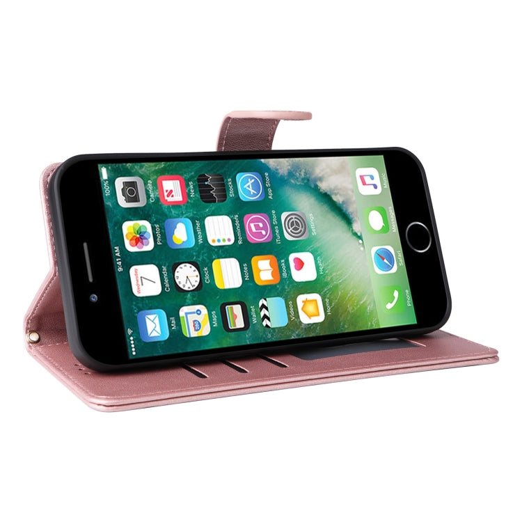 For iPhone 8 Plus / 7 Plus Diamond Lattice Leather Flip Phone Case