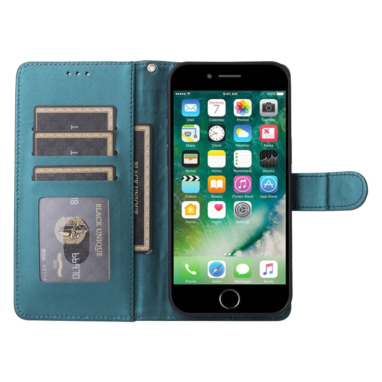 For iPhone 8 Plus / 7 Plus Diamond Lattice Leather Flip Phone Case