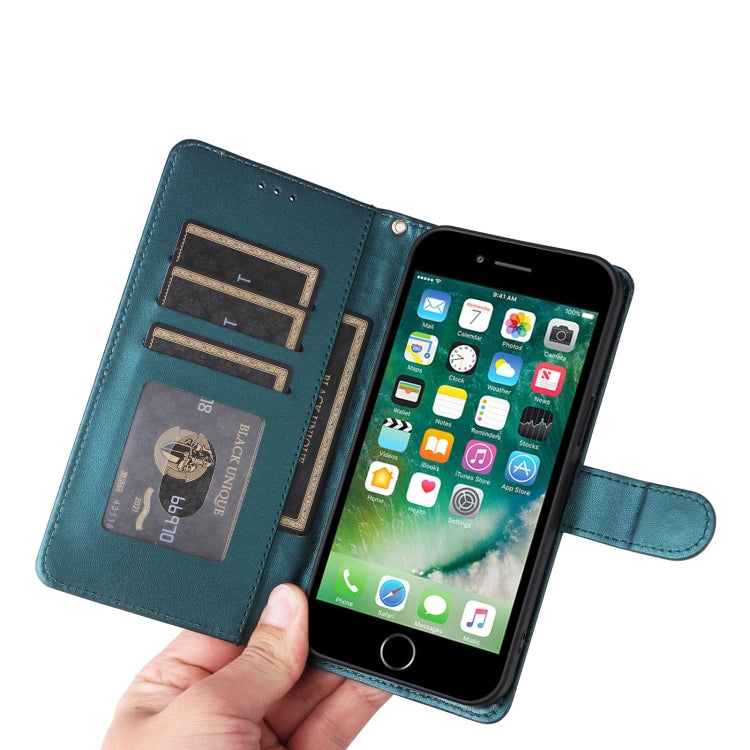 For iPhone 8 Plus / 7 Plus Diamond Lattice Leather Flip Phone Case