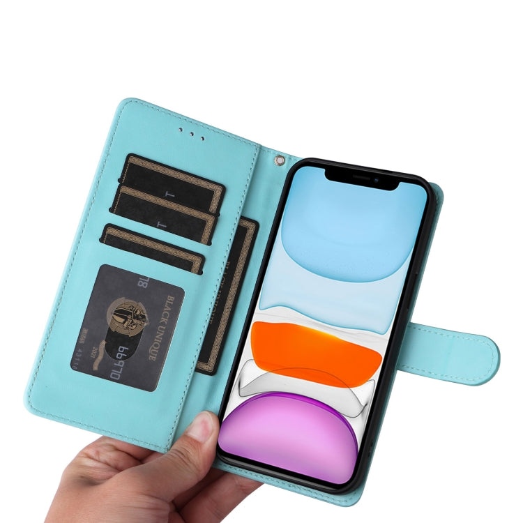 For iPhone 11 Diamond Lattice Leather Flip Phone Case