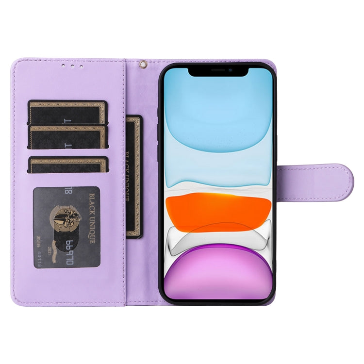 For iPhone 11 Diamond Lattice Leather Flip Phone Case