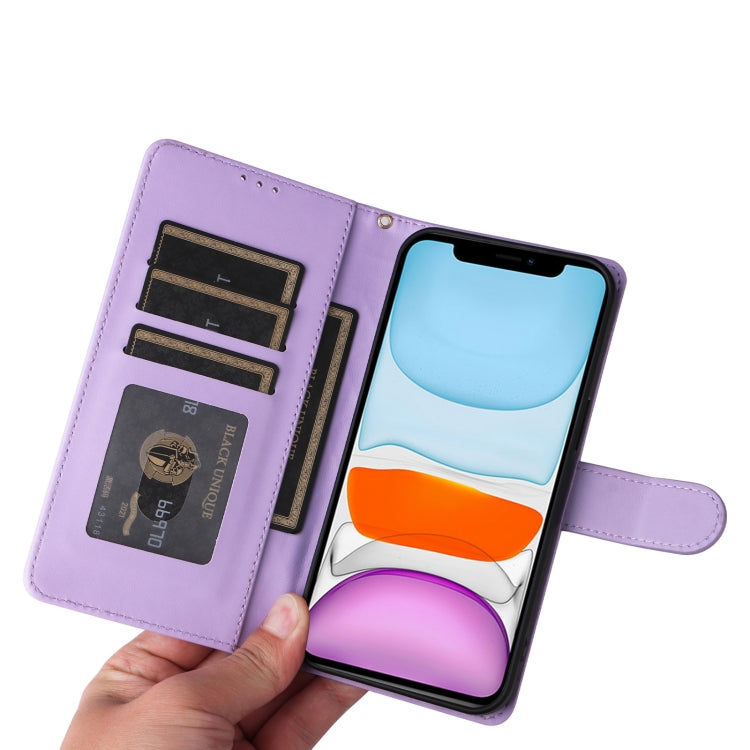 For iPhone 11 Diamond Lattice Leather Flip Phone Case