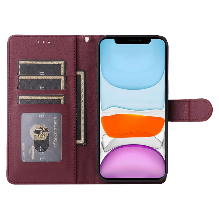 For iPhone 11 Diamond Lattice Leather Flip Phone Case