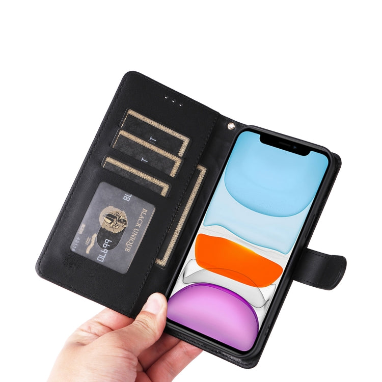 For iPhone 11 Diamond Lattice Leather Flip Phone Case