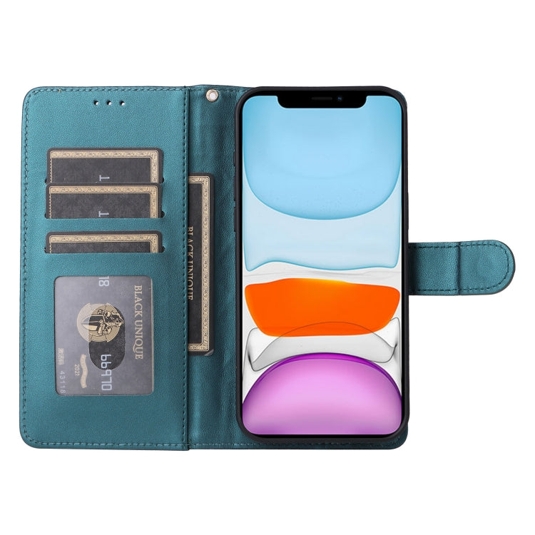 For iPhone 11 Diamond Lattice Leather Flip Phone Case