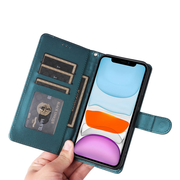 For iPhone 11 Diamond Lattice Leather Flip Phone Case