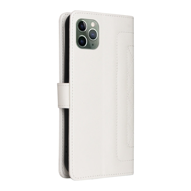 For iPhone 11 Pro Diamond Lattice Leather Flip Phone Case
