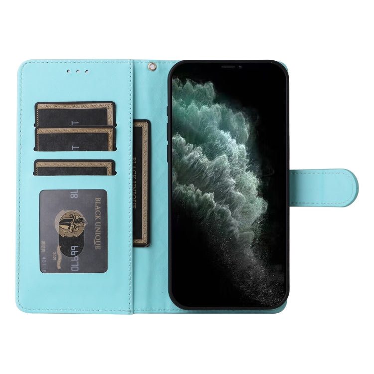 For iPhone 11 Pro Diamond Lattice Leather Flip Phone Case