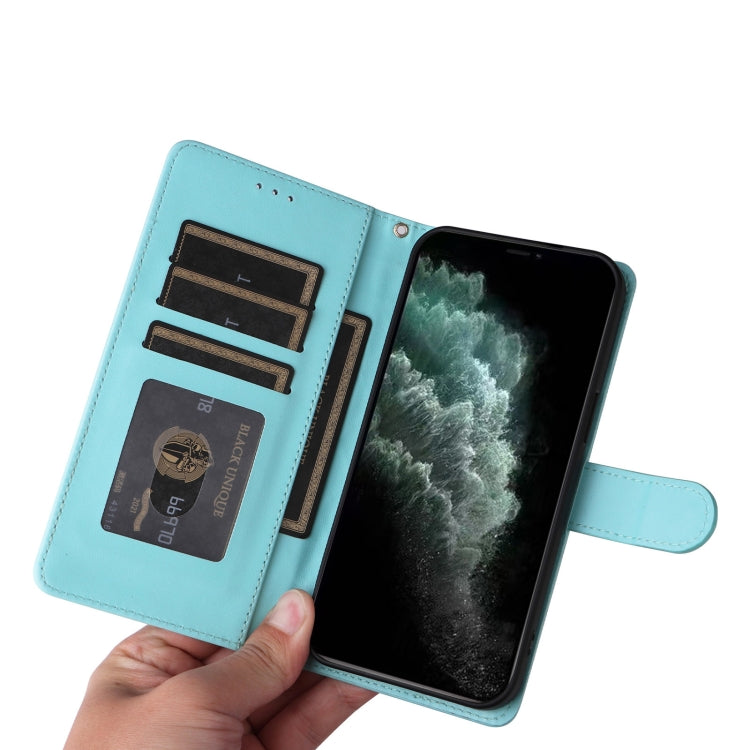 For iPhone 11 Pro Diamond Lattice Leather Flip Phone Case