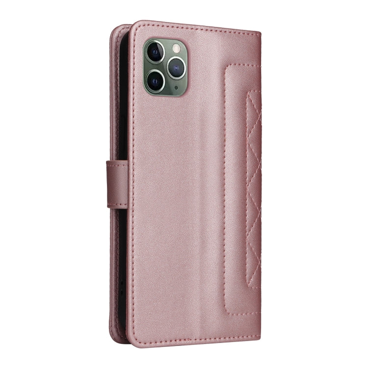 For iPhone 11 Pro Diamond Lattice Leather Flip Phone Case