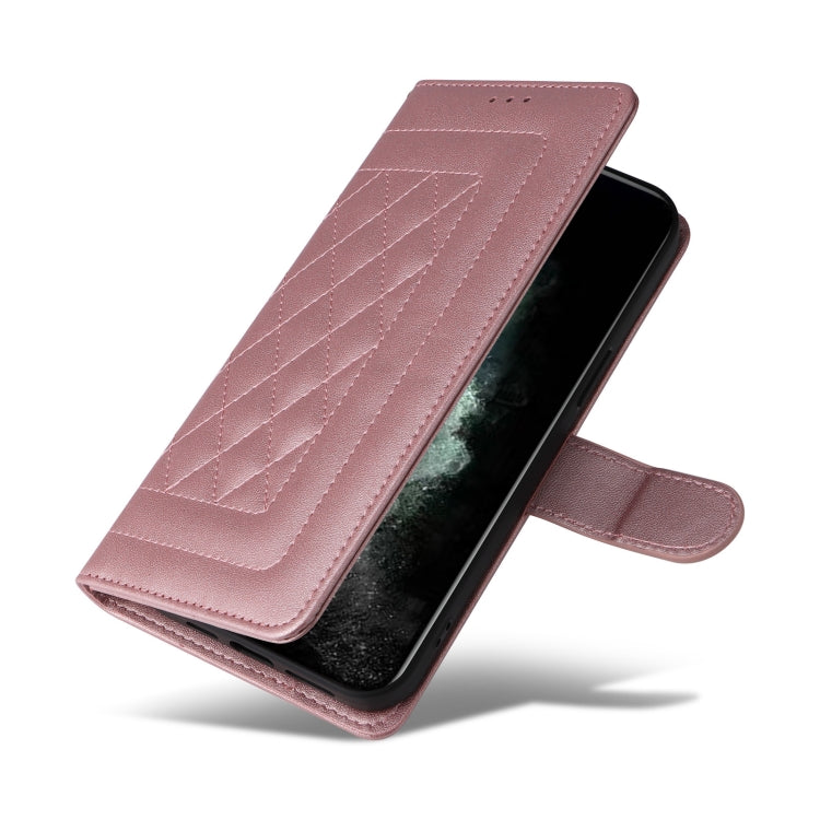 For iPhone 11 Pro Diamond Lattice Leather Flip Phone Case