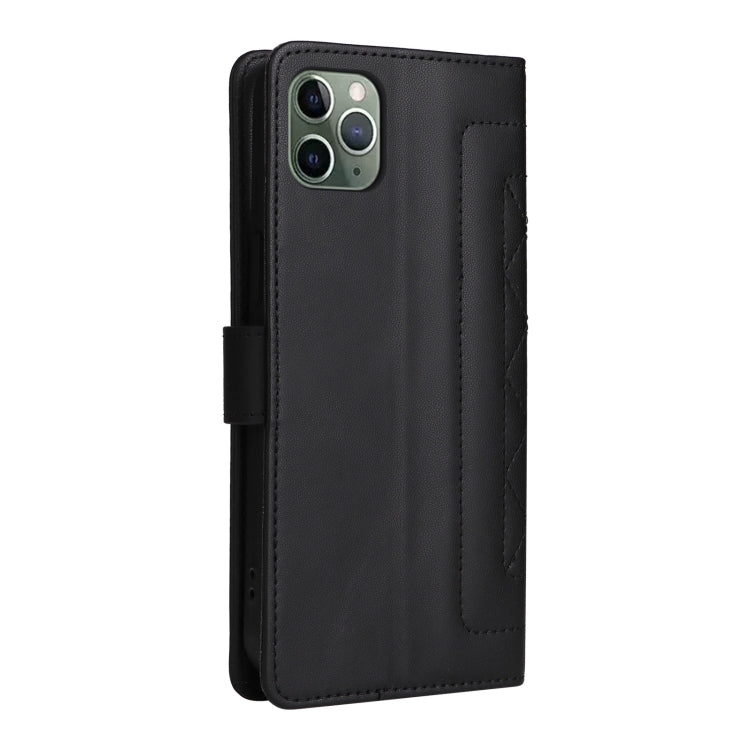 For iPhone 11 Pro Diamond Lattice Leather Flip Phone Case