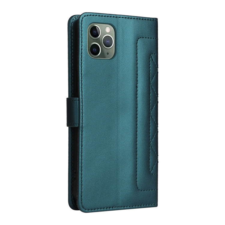For iPhone 11 Pro Diamond Lattice Leather Flip Phone Case