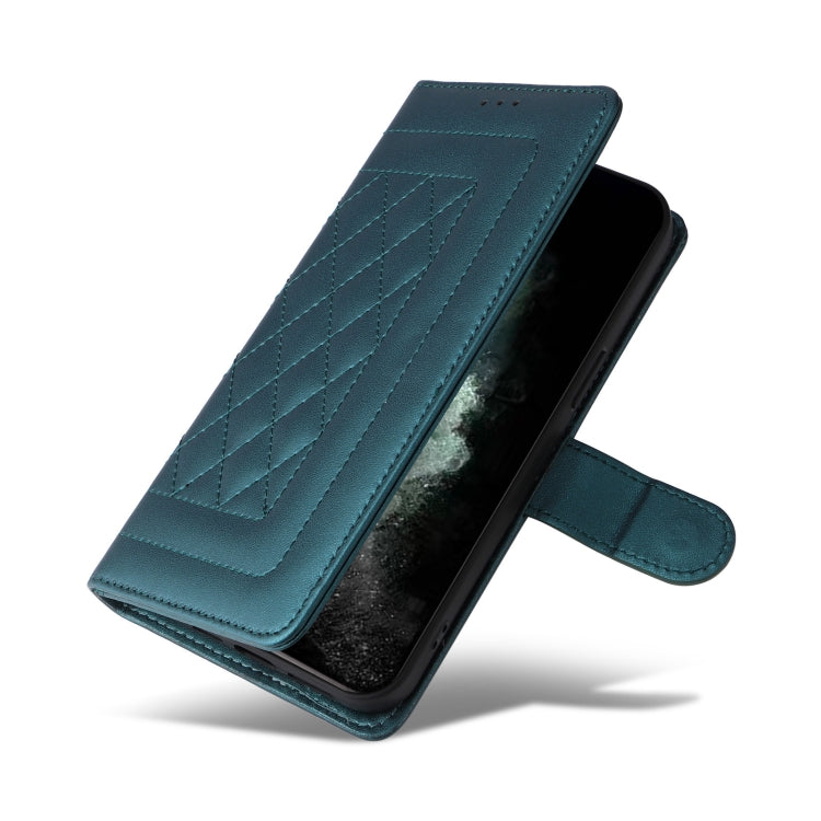 For iPhone 11 Pro Diamond Lattice Leather Flip Phone Case
