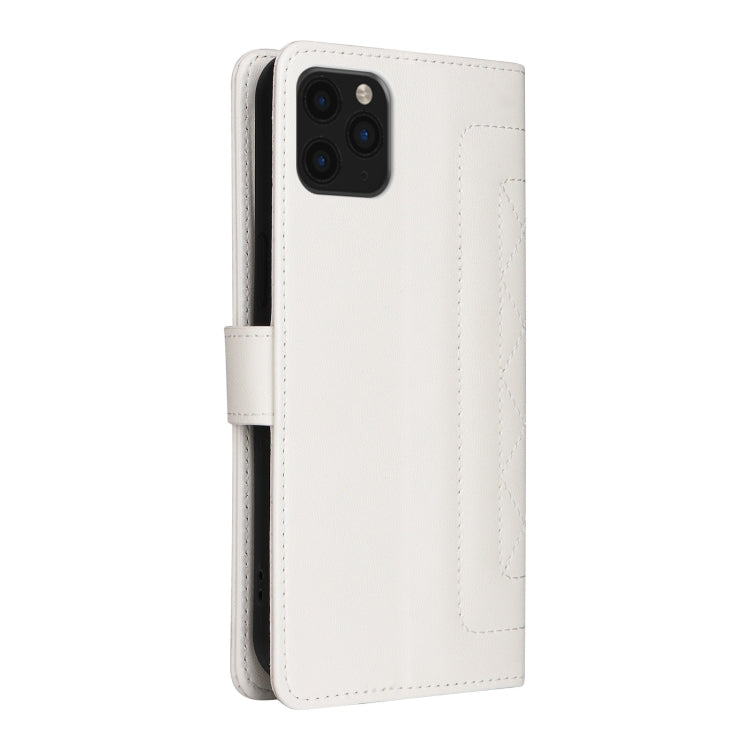 For iPhone 11 Pro Max Diamond Lattice Leather Flip Phone Case