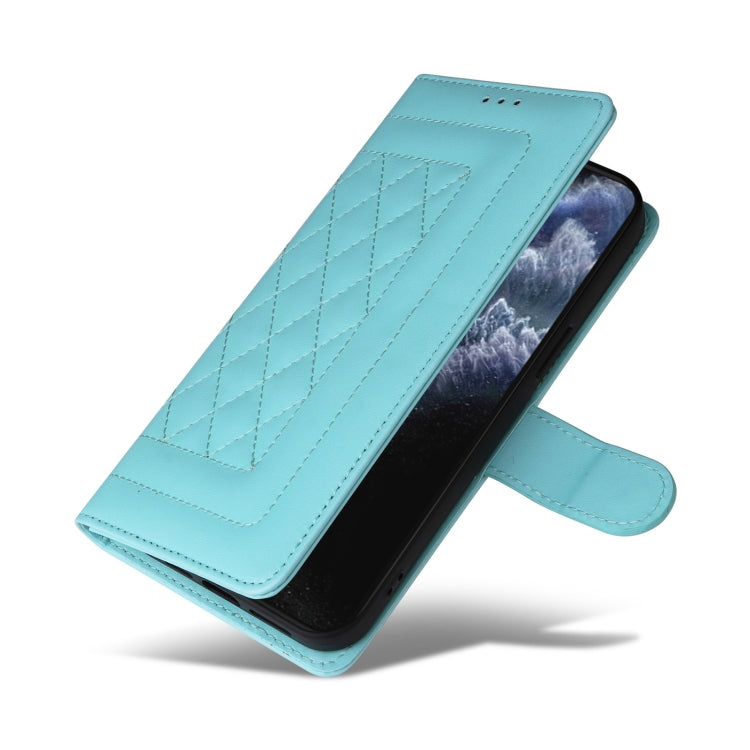 For iPhone 11 Pro Max Diamond Lattice Leather Flip Phone Case