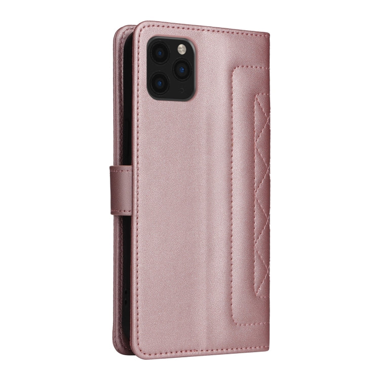 For iPhone 11 Pro Max Diamond Lattice Leather Flip Phone Case