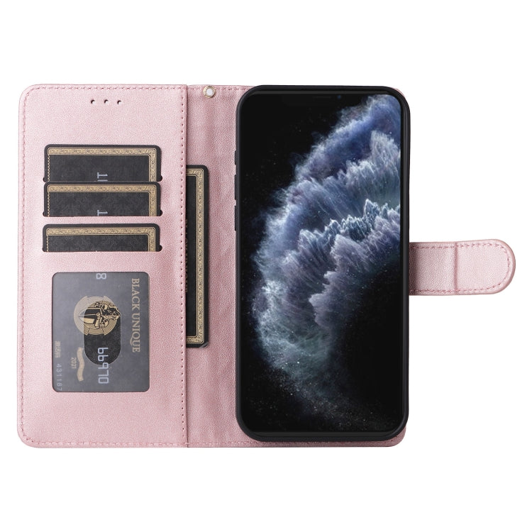 For iPhone 11 Pro Max Diamond Lattice Leather Flip Phone Case