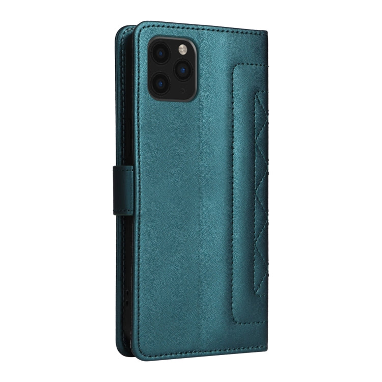 For iPhone 11 Pro Max Diamond Lattice Leather Flip Phone Case