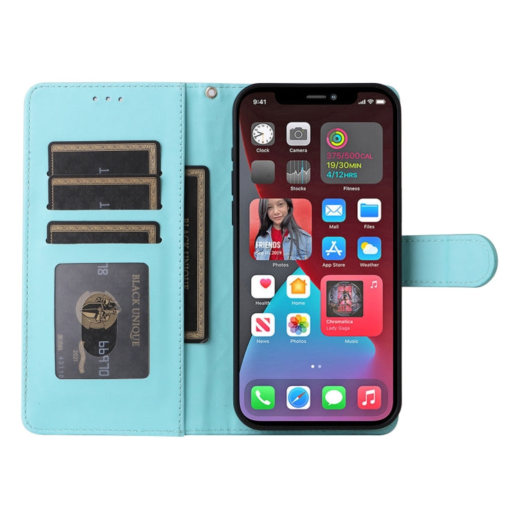 For iPhone 12 Pro Max Diamond Lattice Leather Flip Phone Case
