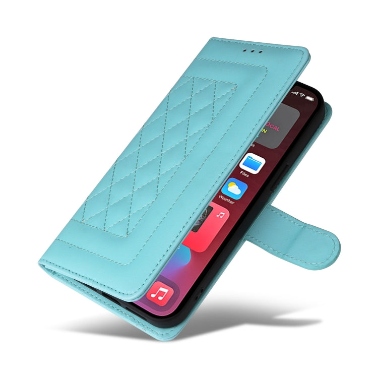 For iPhone 12 Pro Max Diamond Lattice Leather Flip Phone Case