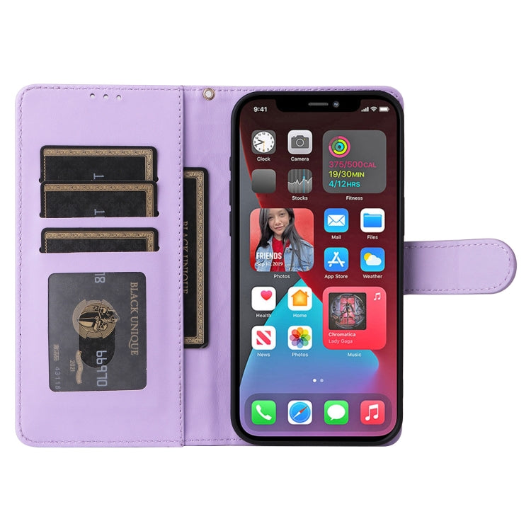 For iPhone 12 Pro Max Diamond Lattice Leather Flip Phone Case
