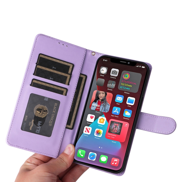 For iPhone 12 Pro Max Diamond Lattice Leather Flip Phone Case
