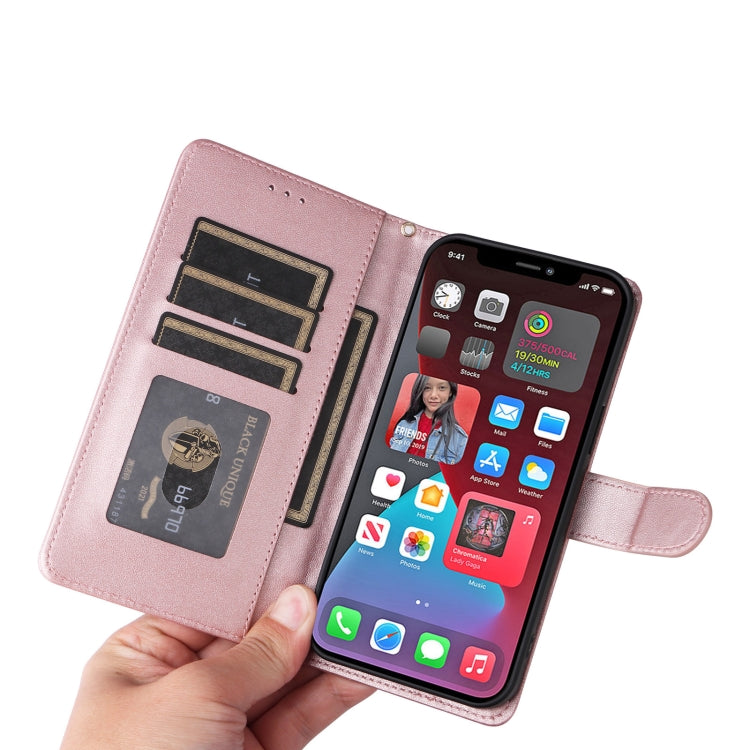 For iPhone 12 Pro Max Diamond Lattice Leather Flip Phone Case