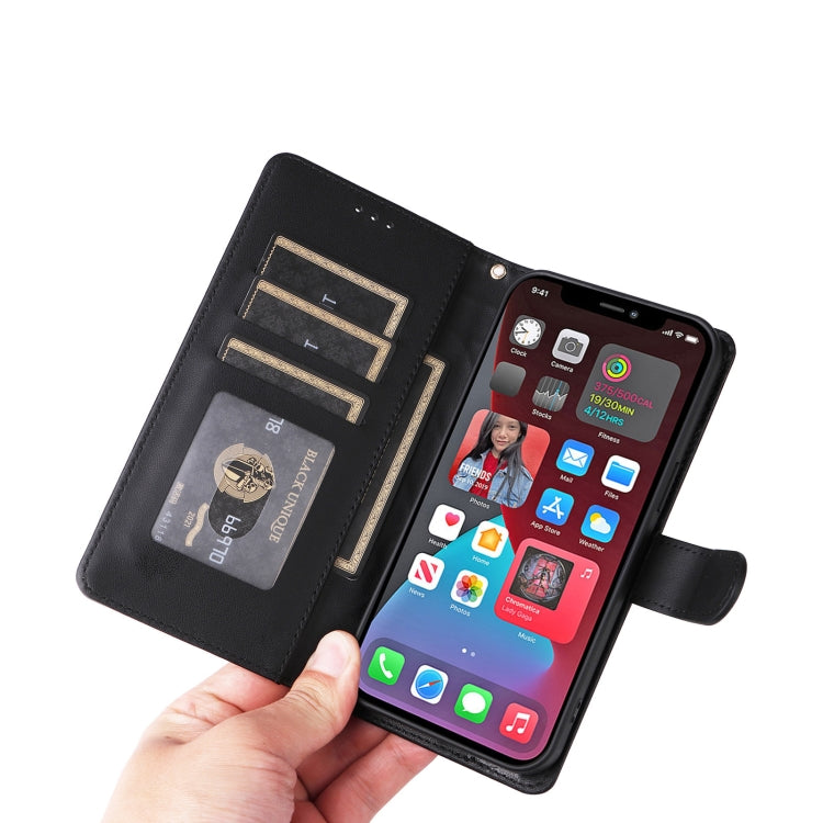 For iPhone 12 Pro Max Diamond Lattice Leather Flip Phone Case