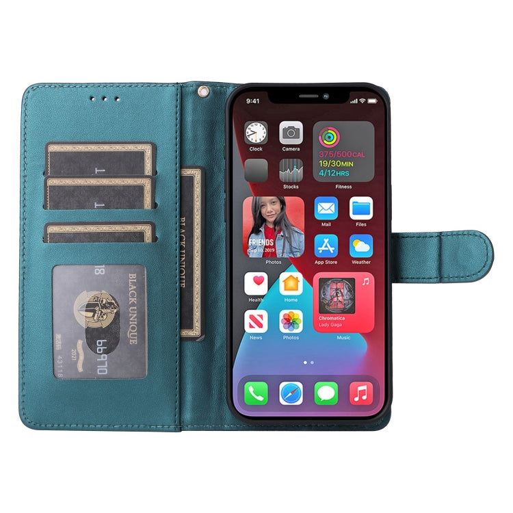 For iPhone 12 Pro Max Diamond Lattice Leather Flip Phone Case