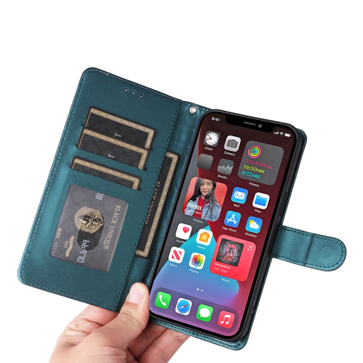 For iPhone 12 Pro Max Diamond Lattice Leather Flip Phone Case