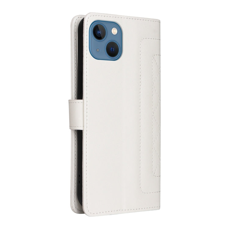 For iPhone 13 Diamond Lattice Leather Flip Phone Case