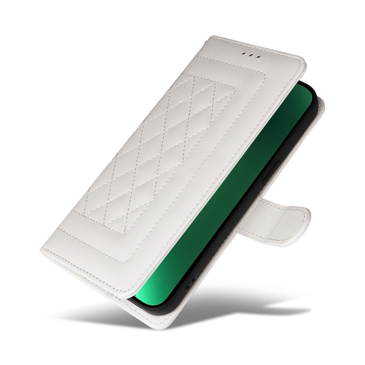 For iPhone 13 Pro Diamond Lattice Leather Flip Phone Case