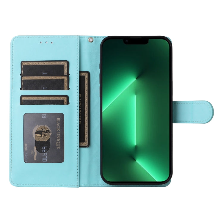 For iPhone 13 Pro Diamond Lattice Leather Flip Phone Case