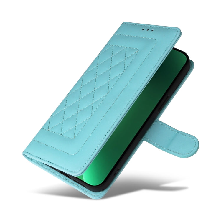 For iPhone 13 Pro Diamond Lattice Leather Flip Phone Case